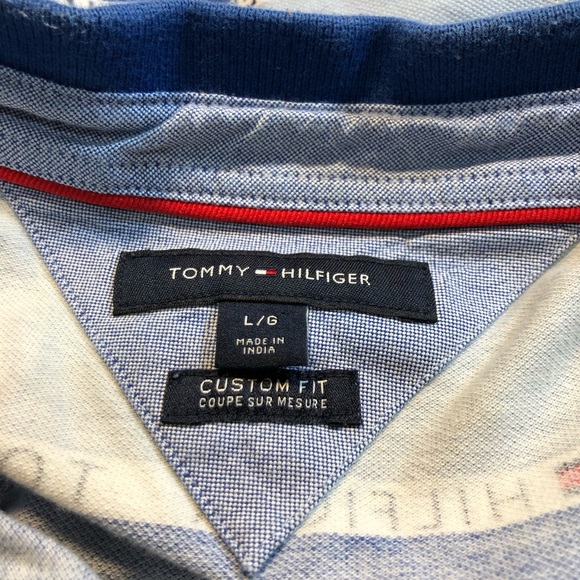 Tommy Hilfiger Polo Men’s Large blue custom fit - Picture 5 of 13